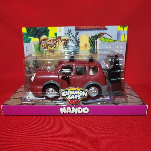 Vintage Chevron Cars Red Nando Collectible Toy Car 1999 - Picture 1 of 13